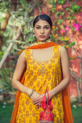 Yasmin Zaman - Misha - Marigold & Yellow - 3 Piece